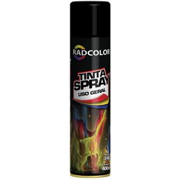 Tinta Spray Acrílica Uso Geral Preto Brilhante 400ml/ 240g