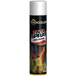 Tinta Spray Acrílica Uso Geral Branco Brilhante 400ml/ 240g-RADCOLOR-RC2104-01