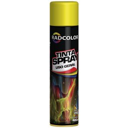 Tinta Spray Acrílica Uso Geral Amarelo 400ml/ 240g-RADCOLOR-RC2110-01
