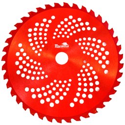 Lâmina Circular Vermelha com Vídea 255 x 20mm 40 Dentes para Roçadeira