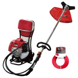 Roçadeira Costal a Gasolina 2 Tempos 42,7CC 1,7HP TBC43BX-GII + Fio de Nylon Vermelho Redondo 3mm x 10m