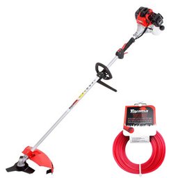 Roçadeira Lateral à Gasolina TBC26DX GII 2T 25,4CC 1,0HP + Fio de Nylon Vermelho Redondo 2,4mm x 15m