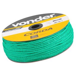 Corda Multifilamento Trançada 5 mm  x 250 m Verde em Carretel 