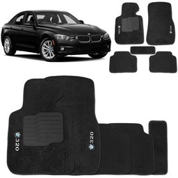 Tapete Carpete BMW 320i 2013 a 2020 Preto 5 Peças