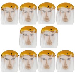 10 Protetores Facial Hospitalar 8 Pol. com Carneira