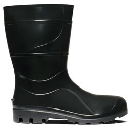 Bota PVC Preta sem Forro Cano Médio Nr. 41