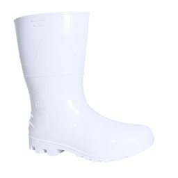 Bota de Segurança Safety Boots em PVC 6028B Branca Cano Médio N°40