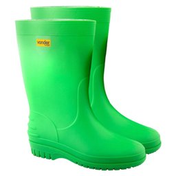 Bota de PVC, verde, com forro, 36/37, 