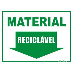 Placa De Sinalização Material Reciclável 15x20