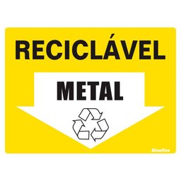 Placa De Sinalização Reciclável Metal 15x20