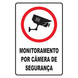 Placa Monitoramento Por Câmera de Segurança 20x30cm-SINALIZE-281602