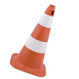 Cone sinalizador 50cm Branco E Laranja