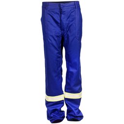 Calça Brim Azul Marinho com Refletivo GG