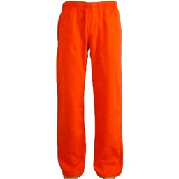 Calça Brim P Laranja com 1/2 Elástico