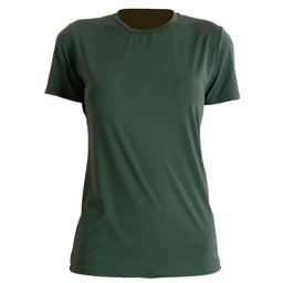 Camiseta Antiviral Feminina Manga Curta Verde Tamanho M