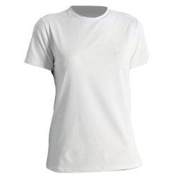 Camiseta Antiviral Feminina Manga Curta Branca Tamanho P