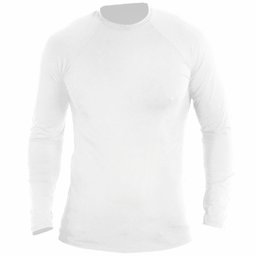 Camiseta Antiviral Masculina Manga Longa Branca Tamanho G