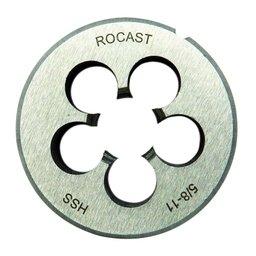 Cossinete Manual Aço Rápido (HSS) Rosca Métrica Fina (MF) - M10 x 1,25 - Ref. 223 B Rocast 13,0026-ROCAST