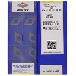 Inserto Pastilha - DCMT 11T304 EF YBG205 - ZCC - Cx 10 Peças