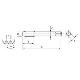 Macho Para Máquina HSSE M12,0 X 1,25 POT 270/1 - DIN 374 - OSG-614014 - Imagem 2