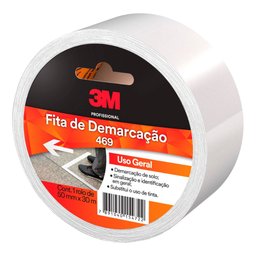 Fita Simples Face PVC 30m Branca