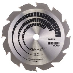 Disco de Serra Circular 184mm Construct Wood 12 Dentes 