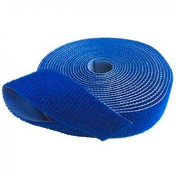 Rolo Abraçadeira Velcro Dupla Face Azul 2,5M
