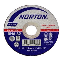 DISCO CORTE NORTON INOX 4.1/2 X 3.0 X 7/8 BNA32 AZ-NORTON-248391