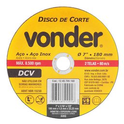 Disco de Corte Fino G 36 7 Pol.-VONDER-1240700160