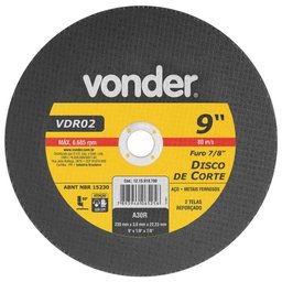 Disco de Corte 230 x 3 x 22,23mm G30 para Aço e Metais Ferrosos