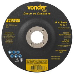 Disco de Desbaste 115mm VDA 64