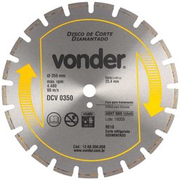 Disco de Corte Diamantado para Asfalto e Concreto DCV 350.