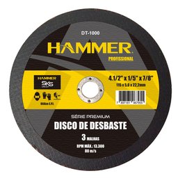 Disco de Desbaste Série Premium 4.1/2 x 1/5 x 7/8 Pol.-HAMMER-GYDT1000