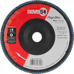 Disco de desbaste/acabamento flap-disc reto 7 Pol. grão 50 costado plástico NOVE54-NOVE54-1285051007
