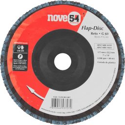 Disco de desbaste/acabamento flap-disc reto 7 Pol. grão 60 costado plástico NOVE54-NOVE54-1285061007