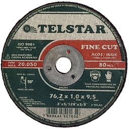 Disco de Corte Fine Cut 3 x 1mm x 3/8Pol.