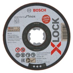 Disco de Desbaste Reto para Inox e Metal 115x1,6mm 