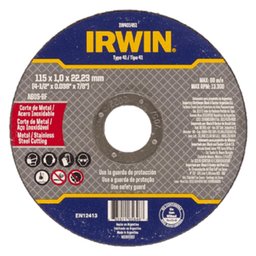 Disco de Corte Metal 4 ½” x 3,2mm x 7/8” - IW401453 IRWIN