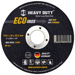 Disco de Corte Eco Inox 115 X 1,0 X 22,2mm com 50 Peças-HEAVY DUTY-122953