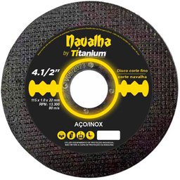 Disco de Corte Fino Navalha 4.1/2 Pol. 13,300 RPM