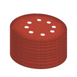 Disco de Lixa Vermelha Grão 240 125mm com 10 Peças
