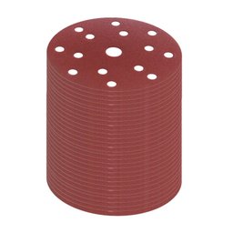 50 Discos de Lixa Vermelha Grão 40 150mm