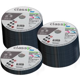 110 x Discos de Corte Classic 115 x 1 x 22,23mm para Metais e Aço