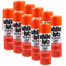 Kit 10 Desengripantes Spray ORBI-O3 White Lub Super 300ml
