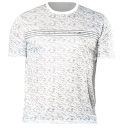 Camiseta Lazer GG Masculina em Malha Dry com Estampa Digital Branco 