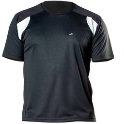 Camiseta Lazer M Masculina em Malha Dry com Gola Careca Preto 