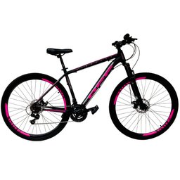 Bicicleta Aro 29 Quadro 17 Preta e Pink 