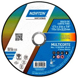 Disco de Corte Multicorte 115x1,0x22,23mm-NORTON-66252846280