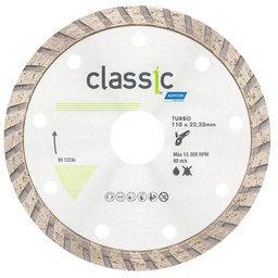 Disco de Corte Diamantado Classic Turbo 110 x 7 x 22,23mm