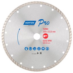 Disco de Corte Diamantado Pro Turbo 230 x 22,23mm